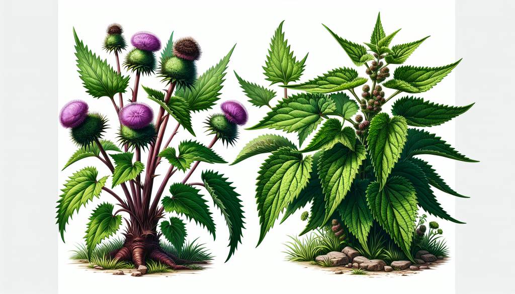 La bardane et l'ortie : duo de plantes pour une santé optimale